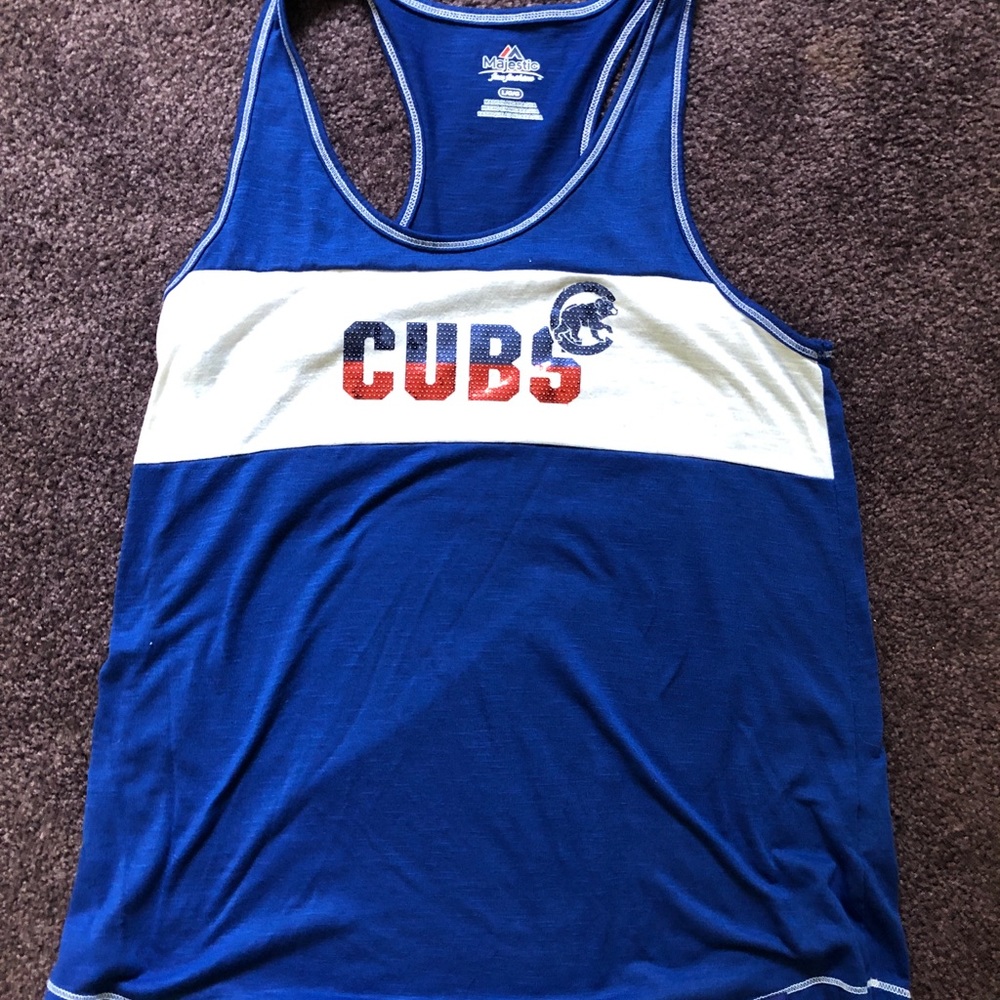 Ladies Cubs racer back tank